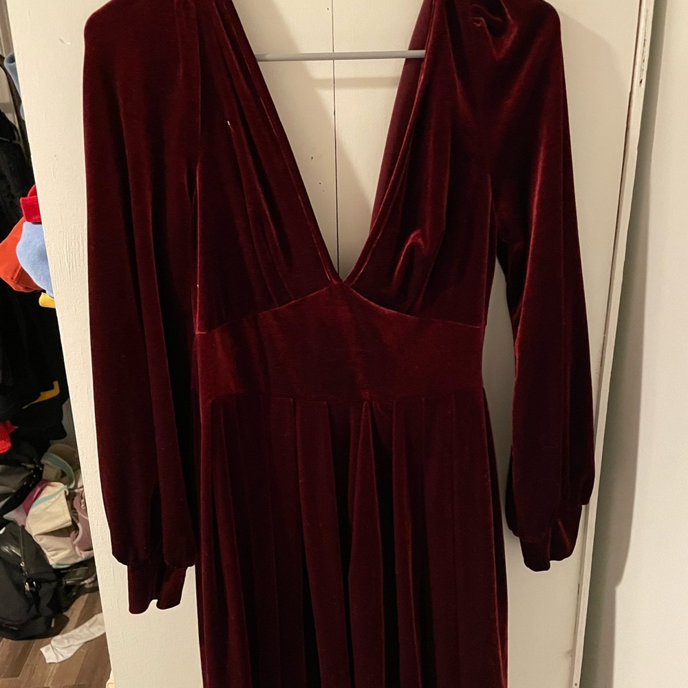 Maroon shein dress